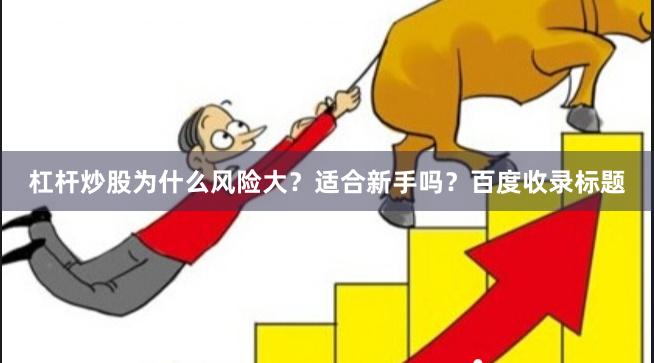杠杆炒股为什么风险大？适合新手吗？百度收录标题